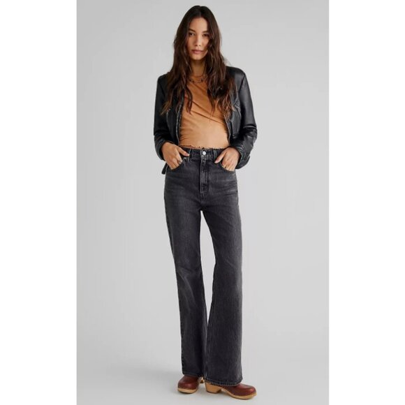 Levis Premium 70s High Flare in Washed Black Sz 27w Women's -shipping incl - Picture 3 of 16